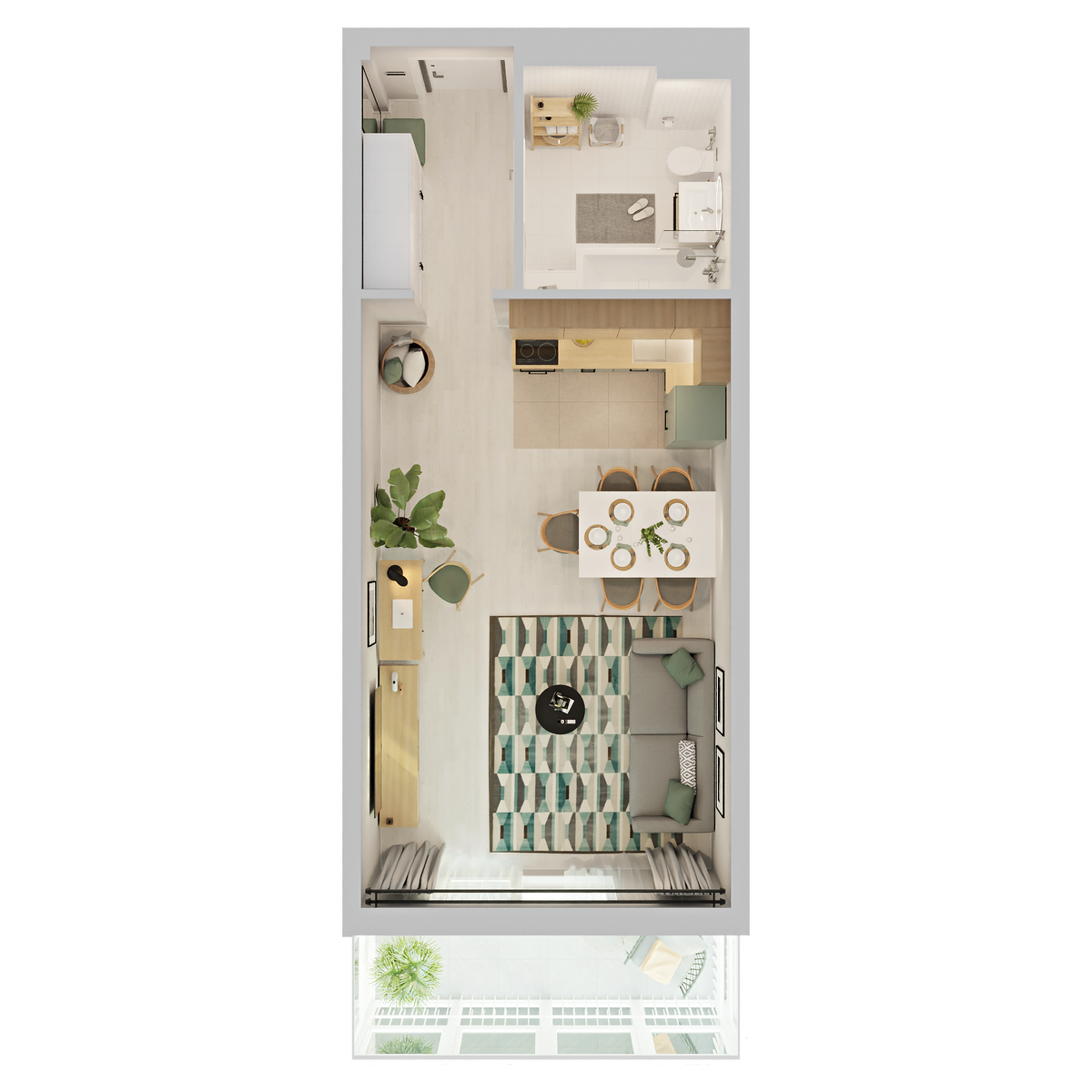 1-комнатная № 5